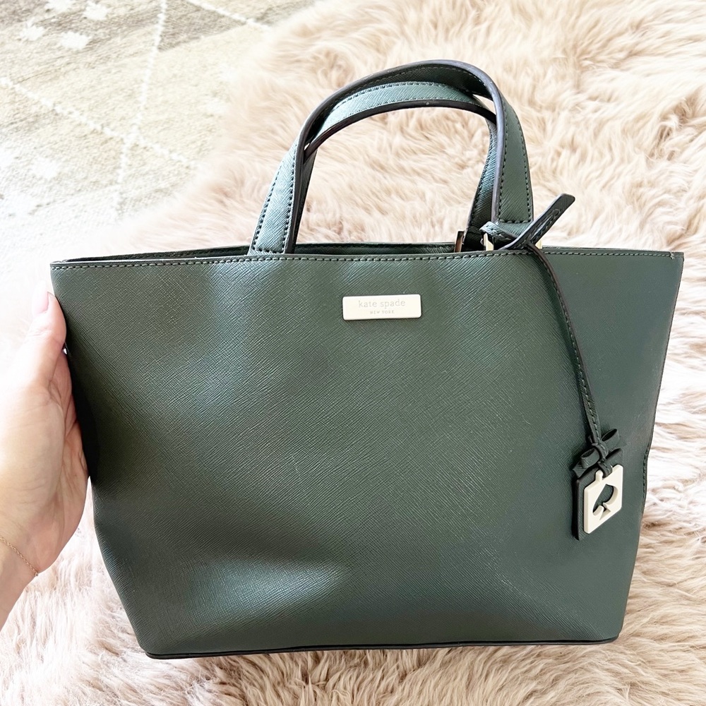 NWOT Kate Spade Dark Green Tote Bag